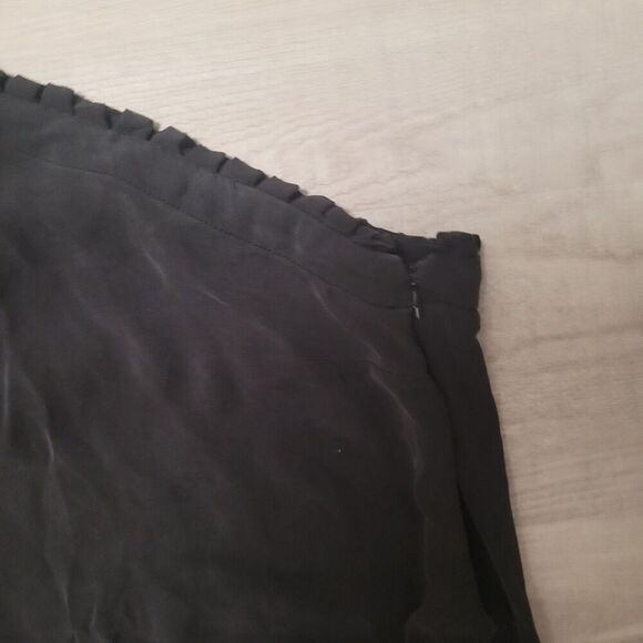 Robert Rodriguez Romper Women's Size 8 One Shoulder Black 100% Silk Ruffles - Picture 7 of 8